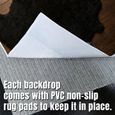Aperturee - Aperturee Black Wool Carpet Fabric Floor Backdrop For Photo